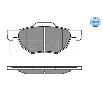 Sada brzdových destiček, kotoučová brzda MEYLE 025 237 2017/W