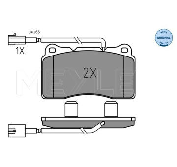 Sada brzdových destiček, kotoučová brzda Meyle 025 237 5716