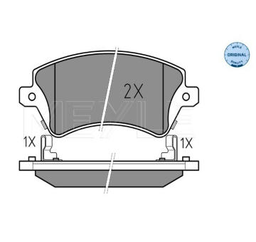 Sada brzdových destiček, kotoučová brzda Meyle 025 237 6617/W