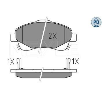 Sada brzdových destiček, kotoučová brzda MEYLE 025 237 6819/PD