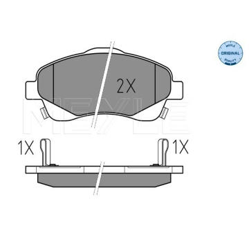 Sada brzdových destiček, kotoučová brzda MEYLE 025 237 6819/W