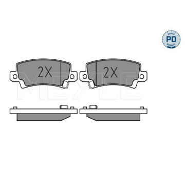 Sada brzdových destiček, kotoučová brzda MEYLE 025 238 1616/PD