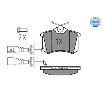 Sada brzdových destiček, kotoučová brzda MEYLE 025 238 2317/W