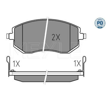 Sada brzdových destiček, kotoučová brzda MEYLE 025 238 6517/PD