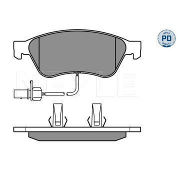 Sada brzdových destiček, kotoučová brzda MEYLE 025 238 9620/PD