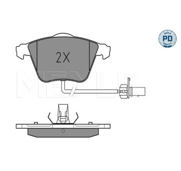 Sada brzdových destiček, kotoučová brzda MEYLE 025 239 5020/PD