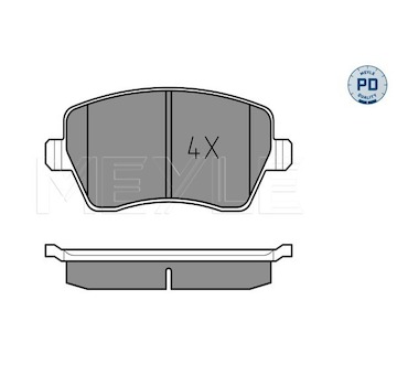 Sada brzdových destiček, kotoučová brzda MEYLE 025 239 7317/PD