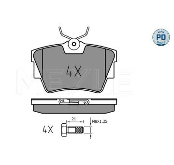 Sada brzdových destiček, kotoučová brzda MEYLE 025 239 8017/PD