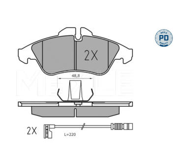 Sada brzdových destiček, kotoučová brzda MEYLE 025 239 9020/PD