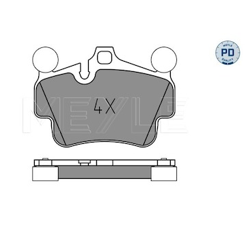 Sada brzdových platničiek kotúčovej brzdy MEYLE 025 240 4917/PD