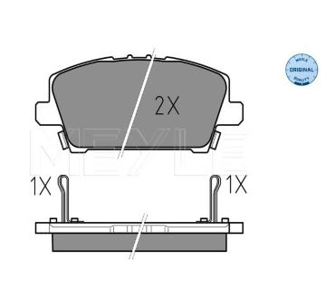 Sada brzdových destiček, kotoučová brzda MEYLE 025 240 8717/W