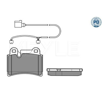 Sada brzdových destiček, kotoučová brzda MEYLE 025 240 9717/PD