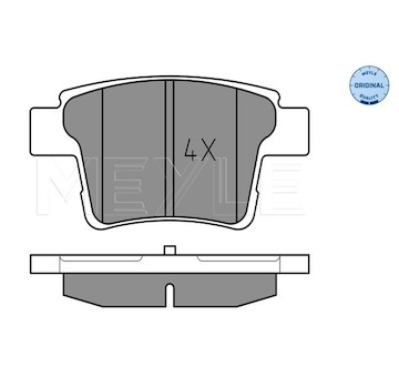 Sada brzdových destiček, kotoučová brzda Meyle 025 242 6017