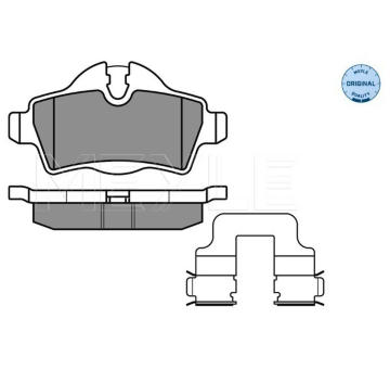 Sada brzdových destiček, kotoučová brzda MEYLE 025 242 8917