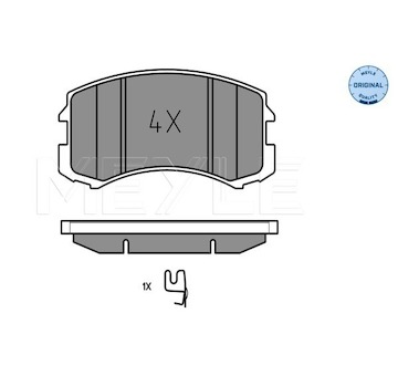 Sada brzdových destiček, kotoučová brzda Meyle 025 242 9116