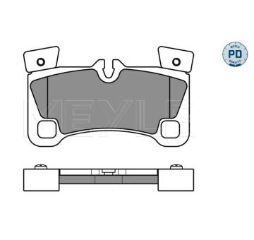 Sada brzdových destiček, kotoučová brzda MEYLE 025 242 9616/PD