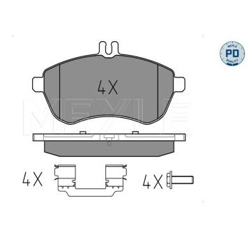 Sada brzdových destiček, kotoučová brzda MEYLE 025 243 0620-1/PD