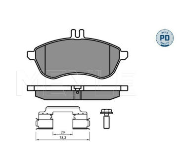 Sada brzdových destiček, kotoučová brzda MEYLE 025 243 0620-2/PD
