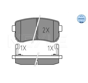 Sada brzdových destiček, kotoučová brzda Meyle 025 243 2015/W