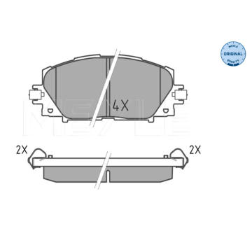 Sada brzdových destiček, kotoučová brzda MEYLE 025 244 5116
