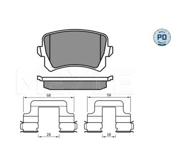 Sada brzdových destiček, kotoučová brzda MEYLE 025 244 8317/PD