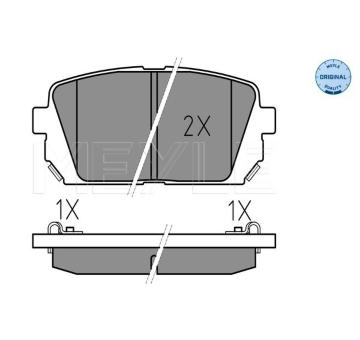 Sada brzdových destiček, kotoučová brzda MEYLE 025 244 9116/W