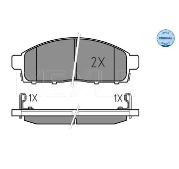 Sada brzdových destiček, kotoučová brzda MEYLE 025 245 2916/W