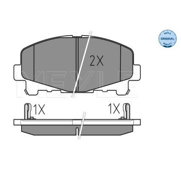 Sada brzdových destiček, kotoučová brzda Meyle 025 247 6616