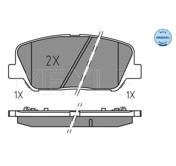 Sada brzdových destiček, kotoučová brzda MEYLE 025 249 1517