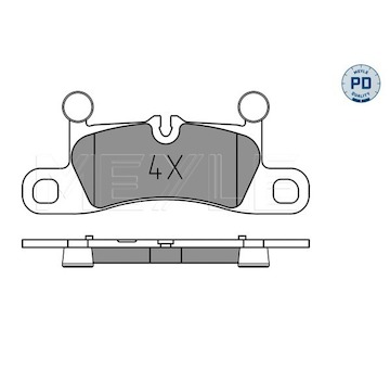 Sada brzdových platničiek kotúčovej brzdy MEYLE 025 251 4316/PD