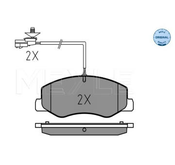 Sada brzdových destiček, kotoučová brzda MEYLE 025 251 7218/W