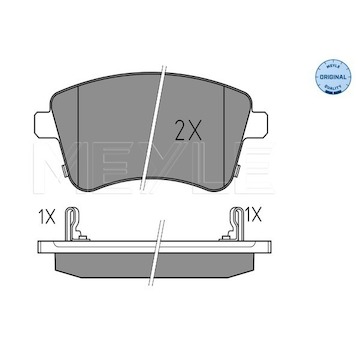 Sada brzdových destiček, kotoučová brzda Meyle 025 251 8419/W