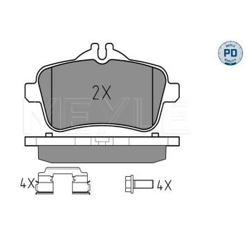 Sada brzdových destiček, kotoučová brzda MEYLE 025 252 1518/PD