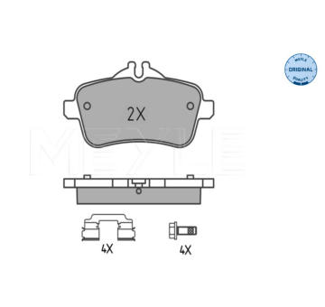 Sada brzdových destiček, kotoučová brzda Meyle 025 252 1618