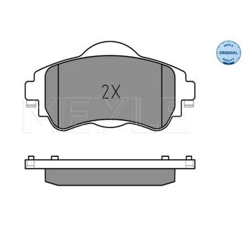Sada brzdových destiček, kotoučová brzda MEYLE 025 252 2018
