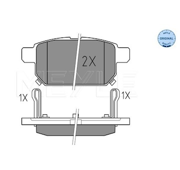 Sada brzdových destiček, kotoučová brzda MEYLE 025 252 5814/W