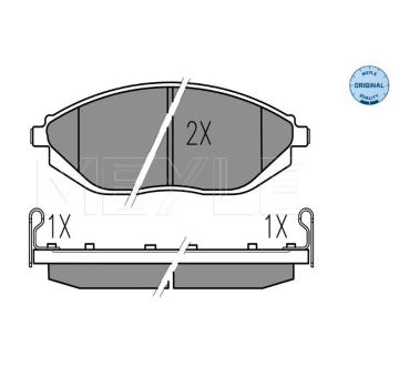 Sada brzdových destiček, kotoučová brzda MEYLE 025 252 6817/W