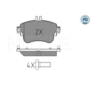 Sada brzdových destiček, kotoučová brzda MEYLE 025 253 2619/PD