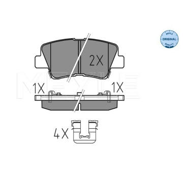 Sada brzdových destiček, kotoučová brzda MEYLE 025 253 3715/W