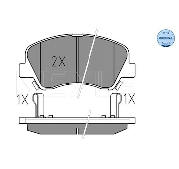 Sada brzdových destiček, kotoučová brzda MEYLE 025 253 4818