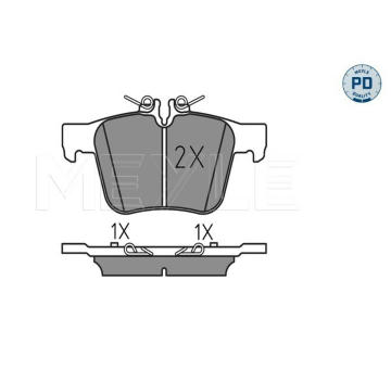 Sada brzdových destiček, kotoučová brzda MEYLE 025 253 5416/PD