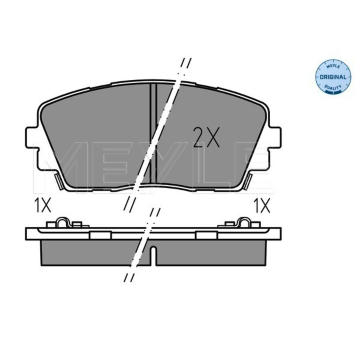 Sada brzdových destiček, kotoučová brzda Meyle 025 253 6516