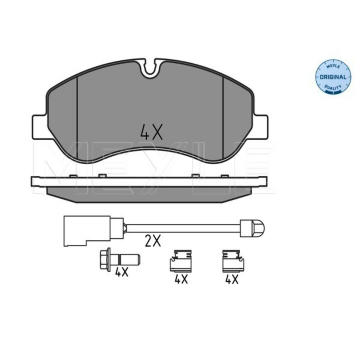 Sada brzdových destiček, kotoučová brzda MEYLE 025 256 0217