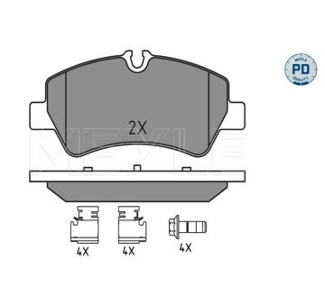Sada brzdových destiček, kotoučová brzda MEYLE 025 256 0418/PD