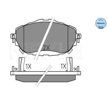 Sada brzdových destiček, kotoučová brzda Meyle 025 256 9819