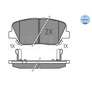 Sada brzdových destiček, kotoučová brzda Meyle 025 257 5717