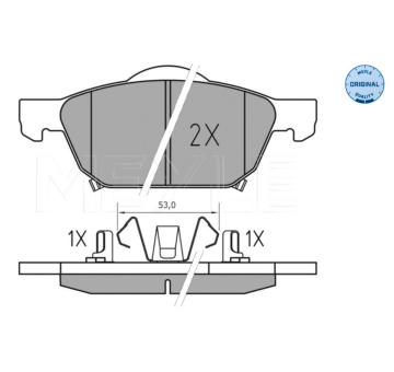Sada brzdových destiček, kotoučová brzda MEYLE 025 258 0417