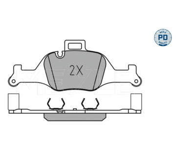 Sada brzdových destiček, kotoučová brzda MEYLE 025 259 0018/PD