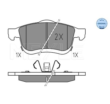 Sada brzdových destiček, kotoučová brzda Meyle 025 259 0621