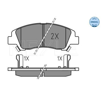Sada brzdových destiček, kotoučová brzda MEYLE 025 259 7617